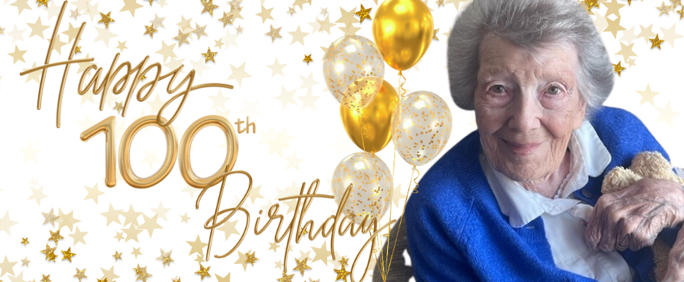 Lady celebrating 100th birthday